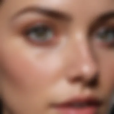 Close-up of clear skin with no blackheads