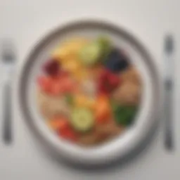Diverse plate of healthy foods illustrating balanced nutrition