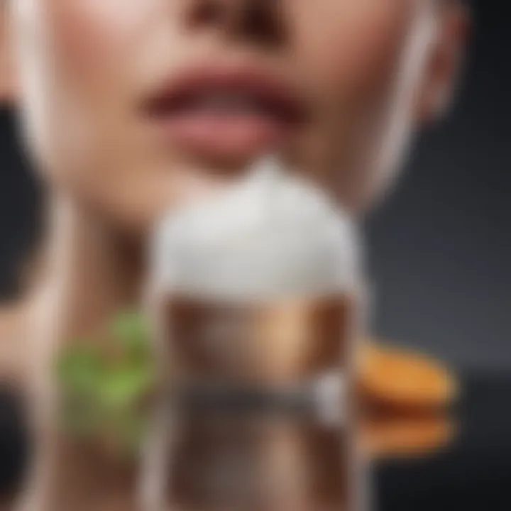 Illustration of active ingredients found in skin firming products
