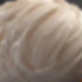 Close-up of skin cream texture showcasing its smooth surface