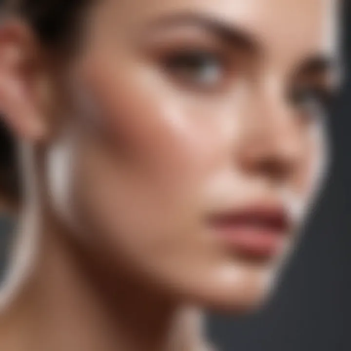 Scientific representation of skin layers affected by firming creams