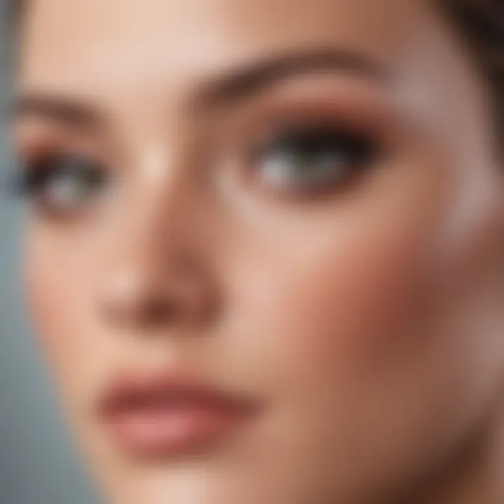 Close-up of Glamnetic eyelashes applied on a model
