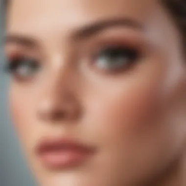 Close-up of Glamnetic Eyelashes Application Close-up of Glamnetic eyelashes applied on a model
