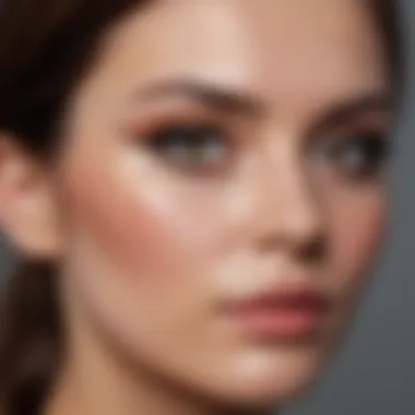 Professional makeup artist applying eyeliner technique