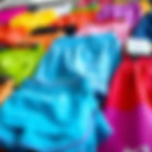 Vibrant athletic skorts displayed in various colors