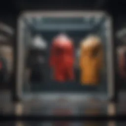 Stylish outfits displayed on a mobile screen