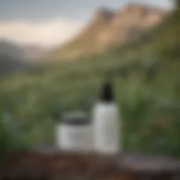 A serene landscape showcasing various natural ingredients used in moisturizers