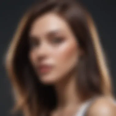 Stunning Results of Chemical Hair Straightening A serene environment showcasing the results of hair transformation