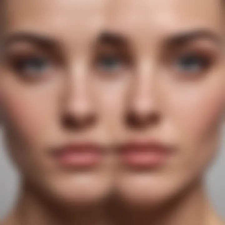 Before and after results of using recommended face creams