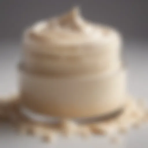 Close-up of a luxurious cream texture suitable for eczema