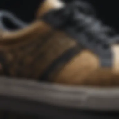 Close-up of intricate design elements on a sneaker