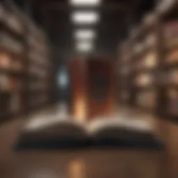 A visually captivating arrangement of popular book series displayed in a library setting