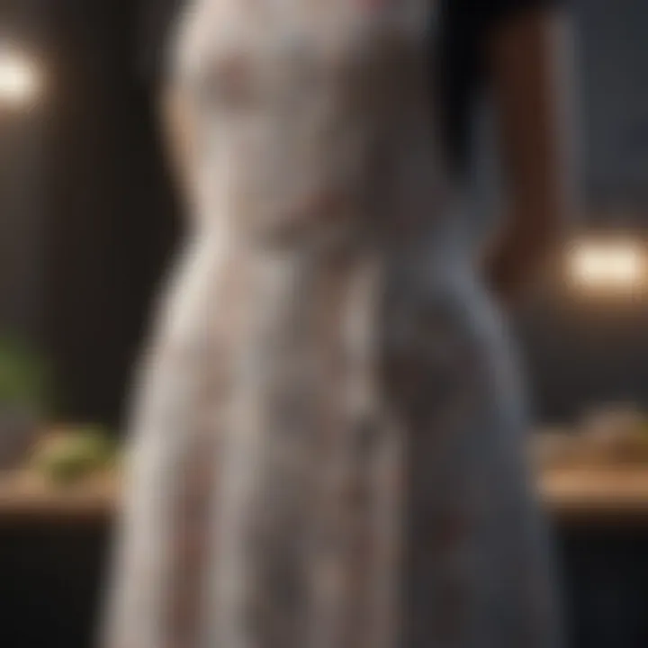 Modern geometric pattern apron