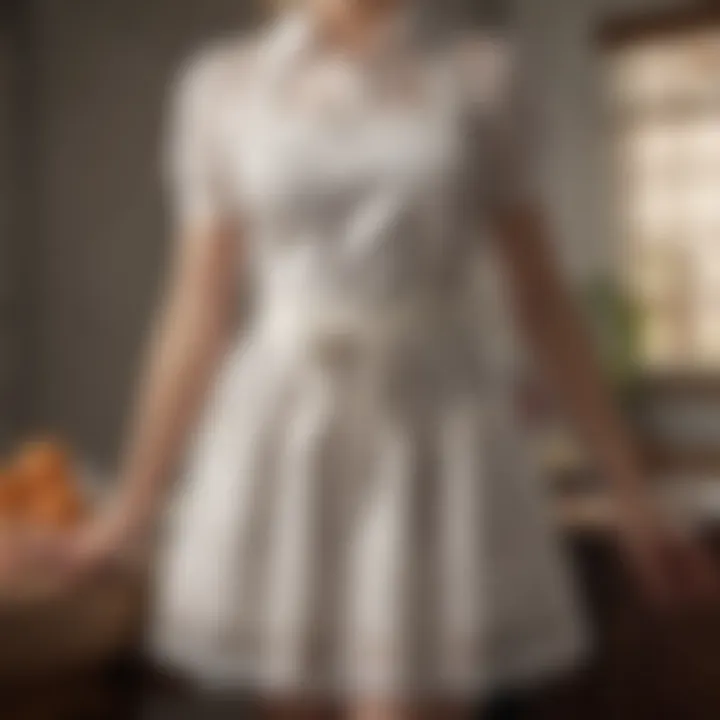 Vintage-inspired apron with lace