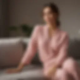 Stylish loungewear set on a cozy couch