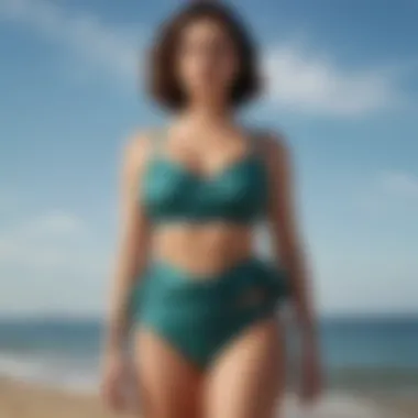 Chic Wrap Design Swimsuit Chic two-piece with a wrap design enhancing the stomach area