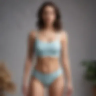 Unique Stomach Coverage Design Elegant two-piece swimsuit showcasing unique stomach coverage design