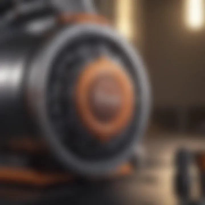 Close-up of Dyson blower controls and features