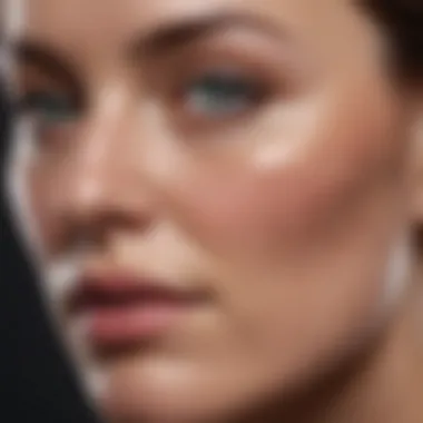 Mature Skin and Pore Visibility Close-up of mature skin with visible pores