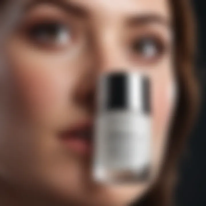 Selection of skincare products targeting pore reduction