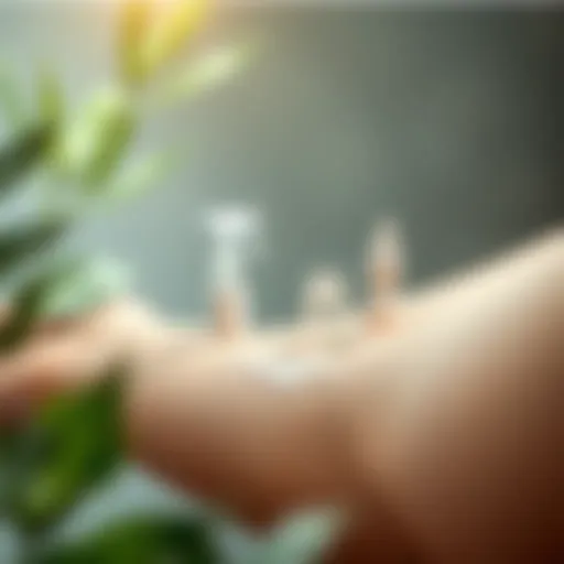 Illustration showcasing various topical treatments for skin.