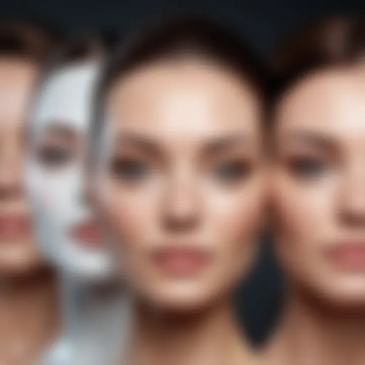 Illustration of different types of face lifting devices