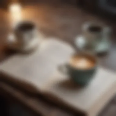 Literature as a Source of Empowerment Open book with highlighted passages and a cup of coffee beside it