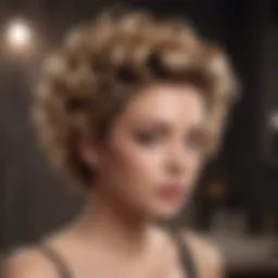 Elegant hairstyle created with hot rollers