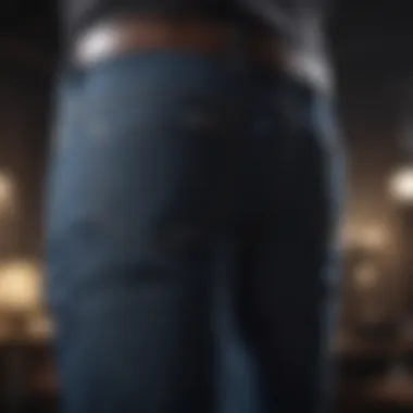 Craftsmanship in Hudson Fine Tailored Jeans Elegant display of fine tailored jeans showcasing craftsmanship