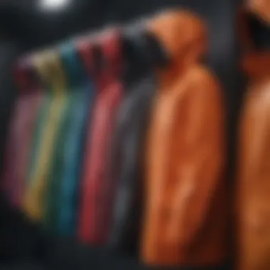 Array of Vibrant Hunter Rain Jacket Colors Vibrant colors of Hunter rain jackets organized aesthetically