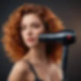 A professional hair dryer with diffuser attachment designed for curly hair.