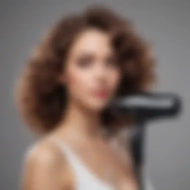 Technological Advancements in Hair Dryers for Enhanced Curl Care Illustration showcasing technological advancements in modern hair dryers.