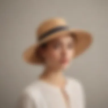 A J.Crew straw hat placed on a stylish backdrop, emphasizing its versatility