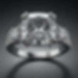 Close-up of a Landau Moissanite ring showcasing its brilliance