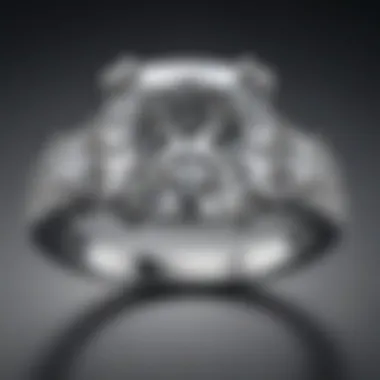 Close-up of a Landau Moissanite ring showcasing its brilliance