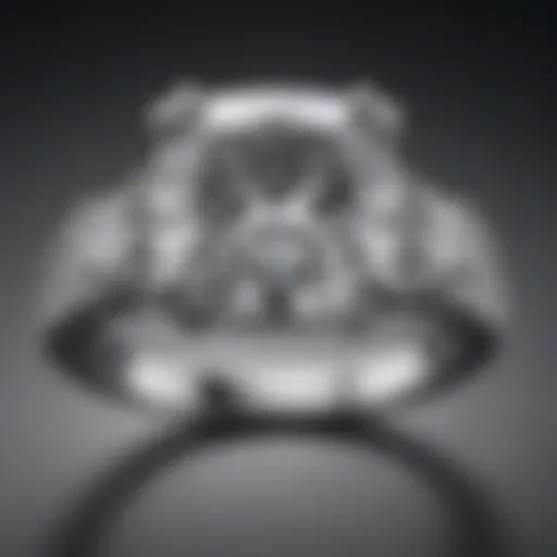 Close-up of a Landau Moissanite ring showcasing its brilliance