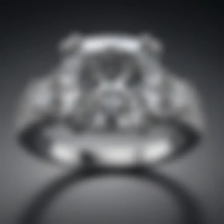 Close-up of a Landau Moissanite ring showcasing its brilliance