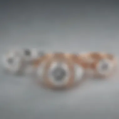 Elegant display of various styles of Landau Moissanite rings