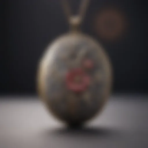 Vintage locket with intricate floral engravings