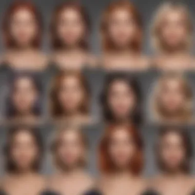 Color wheel showcasing different hair tones