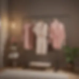 Trendy loungewear set displayed on a chic rack