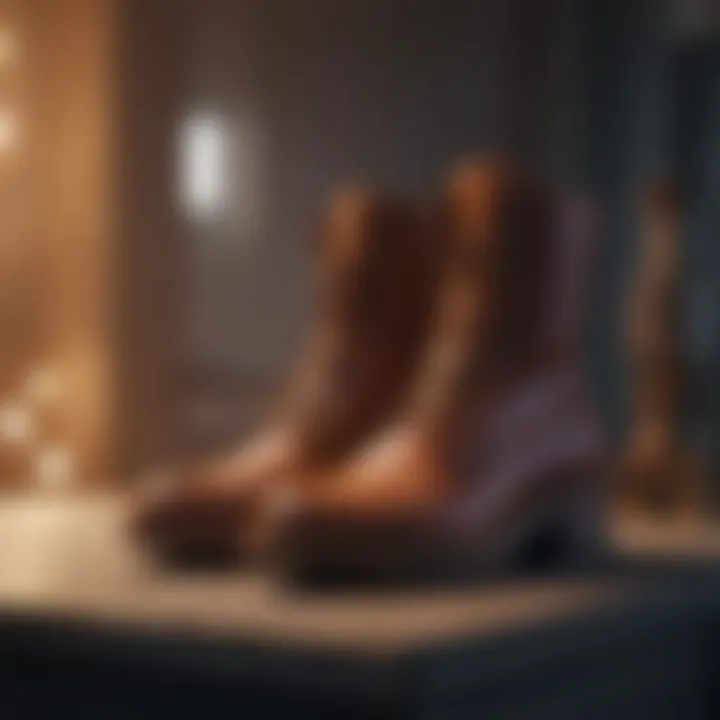 Fashionable outfit paired with maison boots