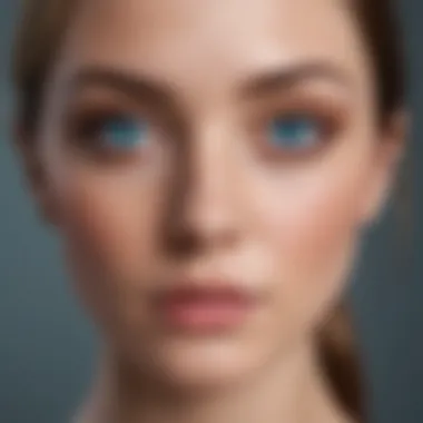Color wheel illustrating complementary colors for blue eyes