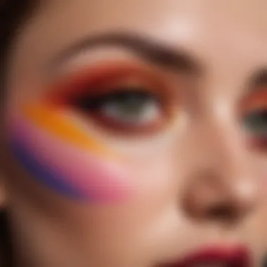 Vibrant eye makeup showcasing bold color palettes