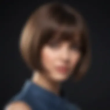 A chic bob hairstyle showcasing sleek lines and modern flair