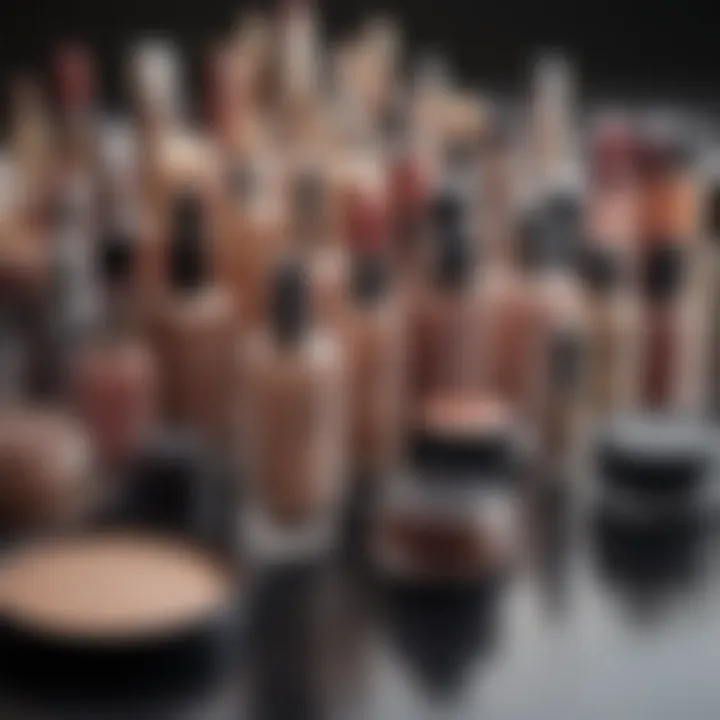 A diverse selection of non-toxic cosmetics for different skin types