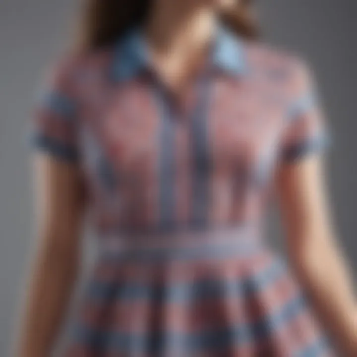 Vibrant preppy dress in a playful pattern suitable for plus size figures