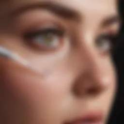 Nourishing eyelash serum application