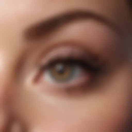 Illustration of eyelash growth serum application technique