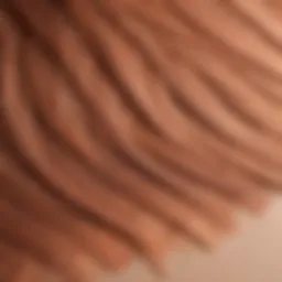 A vibrant display of rose gold temporary hair dye swatches on brown hair.